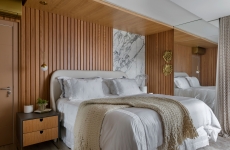 Composição clean e elegante marca projeto, vencedor do Top 100, assinado por Vanessa Larré